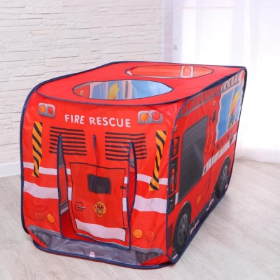 Детская игровая палатка «Пожарная машина» 73х73х114 см