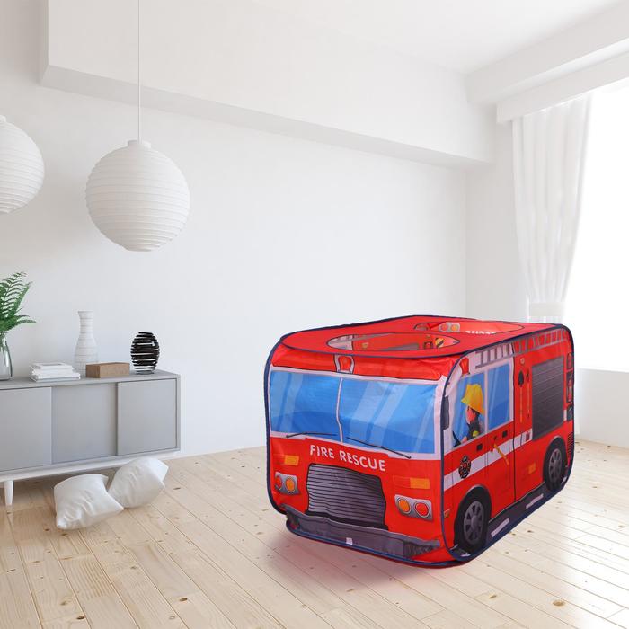 Детская игровая палатка «Пожарная машина» 73х73х114 см