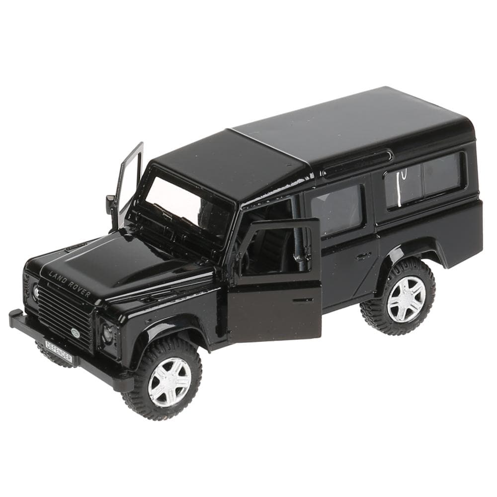 Машина металл Land Rover Defender 12см, (открыв. двери, черный) инерц, в коробке
