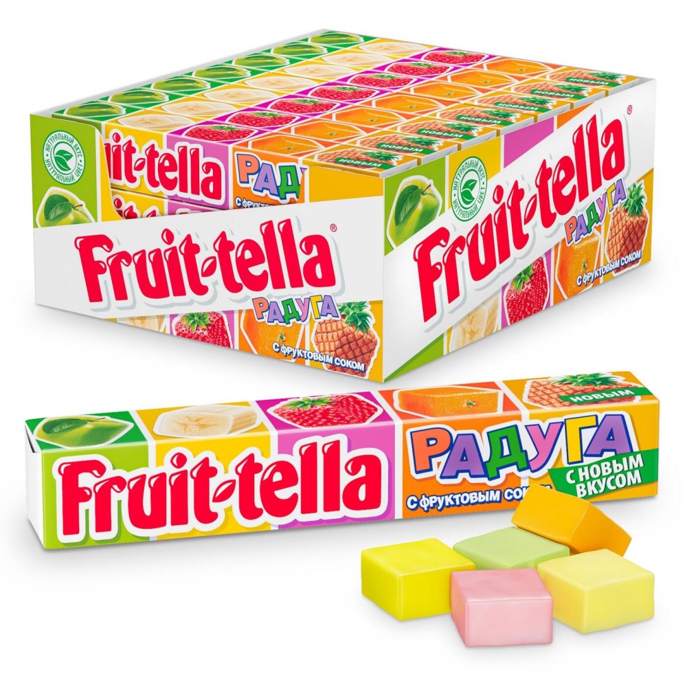 Конфеты жевательные Fruit-tella Радуга (41 г)