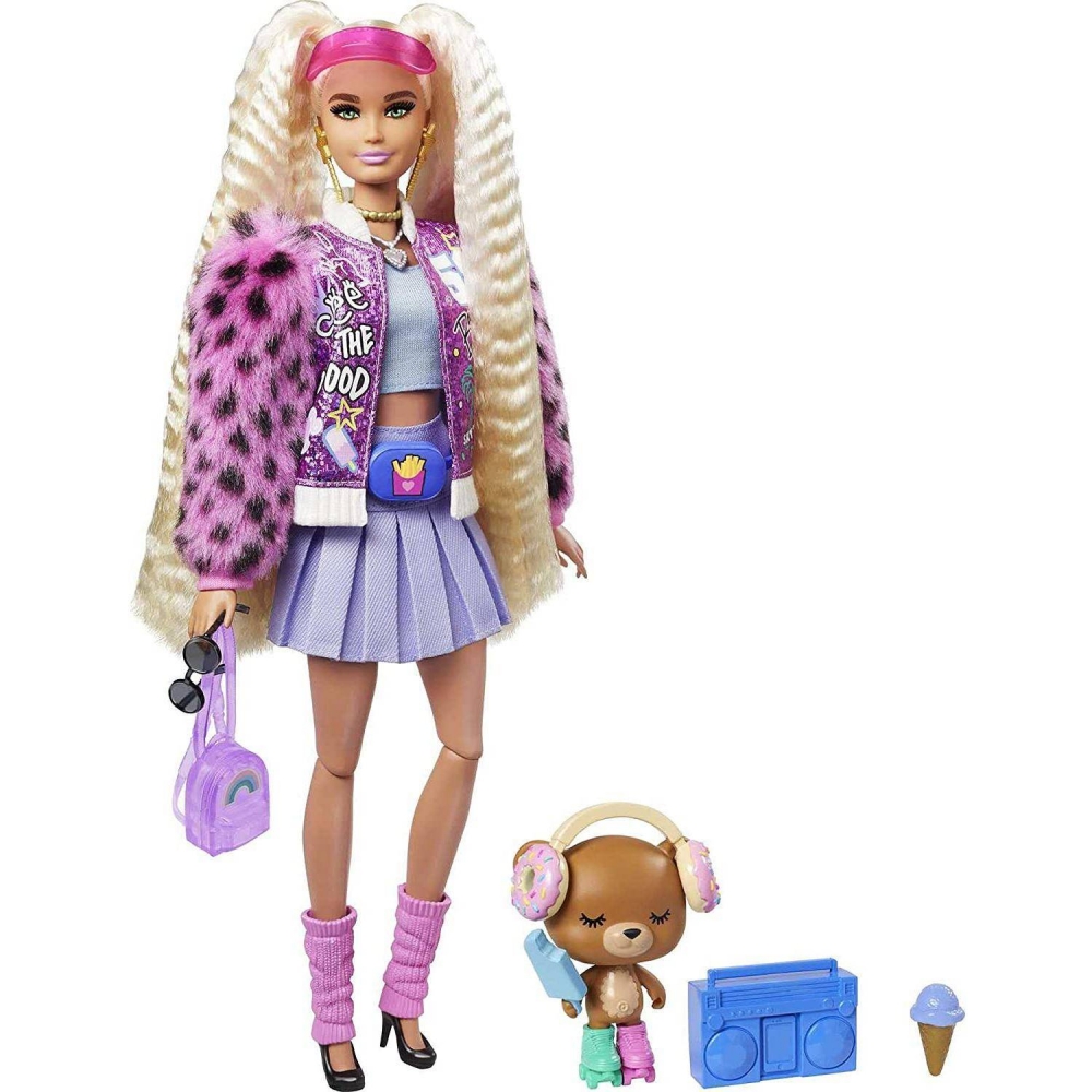 Barbie Кукла Экстра Блондинка с хвостиками, 30 см