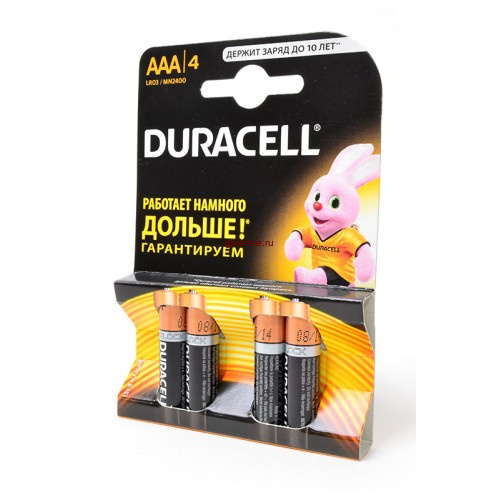 Батарейки Duracell мизинчиковые, алкалиновые по 2шт