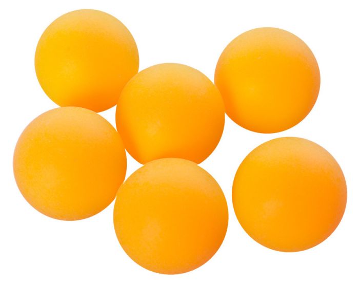 Мяч для настольного тенниса 40 мм, набор 6 шт., цвет оранжевый