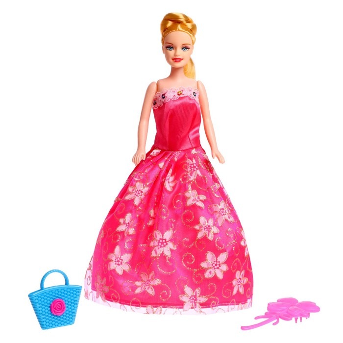 Кукла-модель «Яна» в платье с аксессуарами
