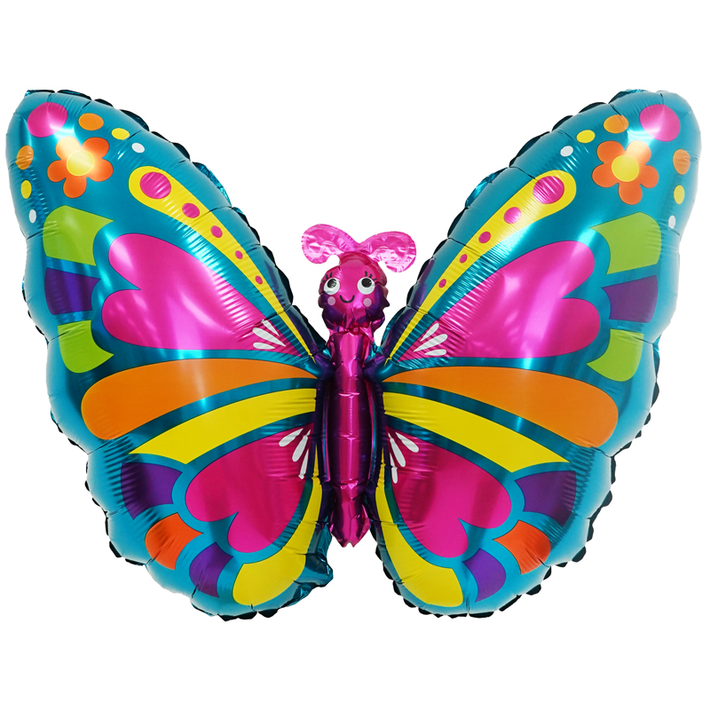 Шар Радужная бабочка с гелием