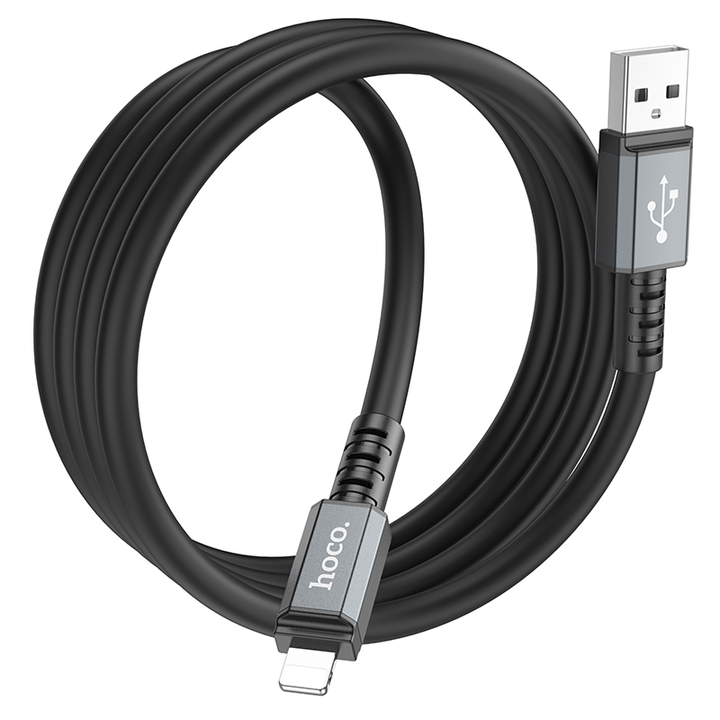 Кабель USB HOCO X85, USB - Lightning, 2.4А, 1 м, черный
