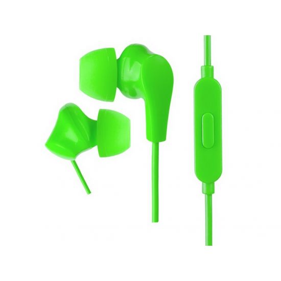 Наушники Perfeo  зеленые, Mini-jack 3.5 мм, 16 Ом, 1.2 м Длина шнура (м) 1.2