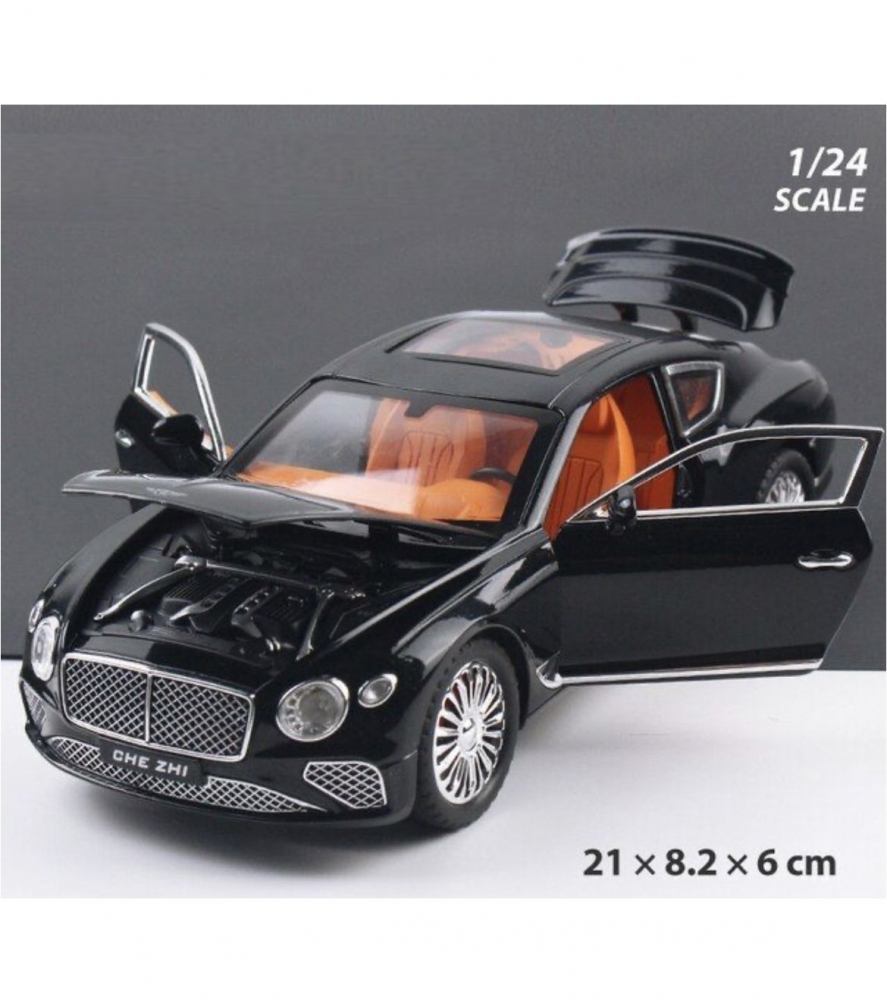Металлическая модель машины Bentley Continental 21 см, цвет черный