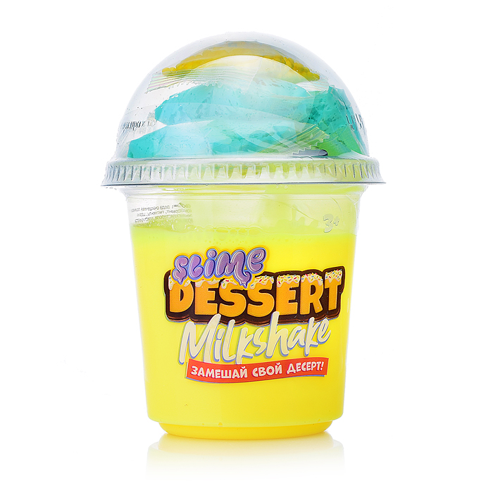 Игрушка для детей старше 3х лет модели Slime Dessert Milkshake желтый