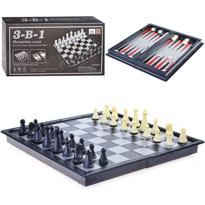 Шахматы (3в1) в коробке